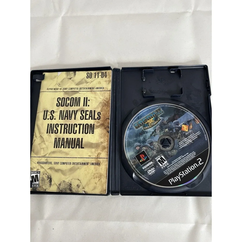 SOCOM II U.S. Navy SEALs PS2 Complete CIB w/ Manual PlayStation 2 Tested